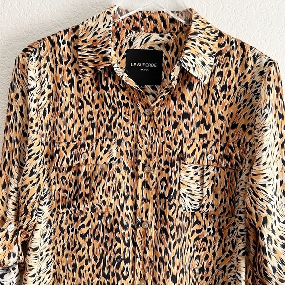 LE SUPERBE Cheetah - Print Walking Safari Shirt - Picture 3 of 13